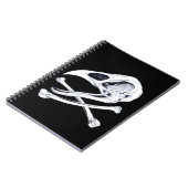 Rooster Skull und Crossbones Notizblock (Linke Seite)