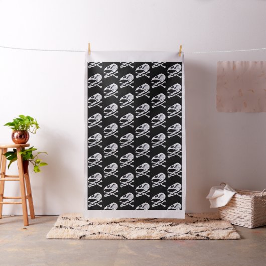 Rooster Skull und Crossbones Stoff (Beispiel)