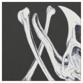 Rooster Skull und Crossbones Stoff (Nahaufnahme)
