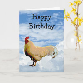 ROOSTER SKY SCHLIESST GLÜCKLICH BIRTHDAY GREETING KARTE