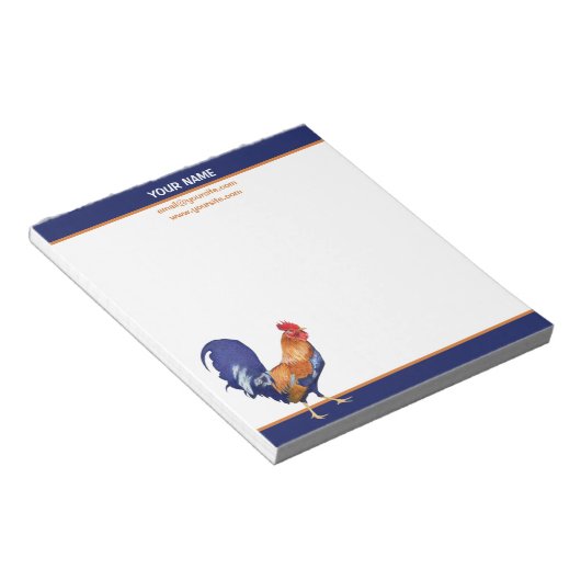 Rooster Small Notepad Notizblock (angewinkelt)