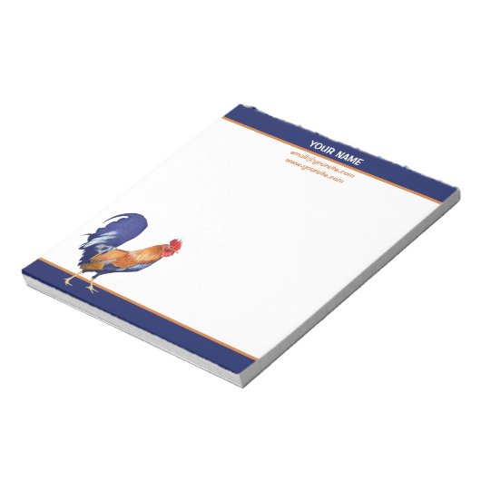 Rooster Small Notepad Notizblock (Rotiert)