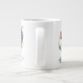 Rooster Splash - Aquarell Jumbo-Tasse (Rückseite)