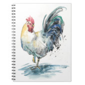 Rooster Splash - Aquarell Notizblock (Vorderseite)