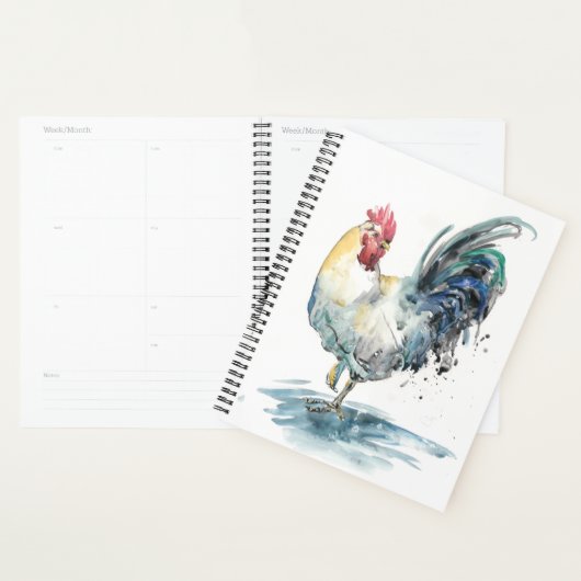 Rooster Splash - Aquarell Planer (Anzeige)