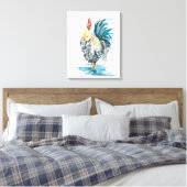 Rooster Splash - Aquarellbild Leinwanddruck (Insitu (Schlafzimmer))