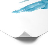 Rooster Splash - Aquarellbild Poster (Ecke)