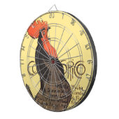 Rooster Steinlen Cocorico Französische Kunst Dartscheibe (Vorderseite rechts)