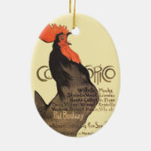 Rooster Steinlen Cocorico Französische Kunst Keramik Ornament (Hinten)