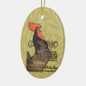 Rooster Steinlen Cocorico Französische Kunst Keramik Ornament (Links)