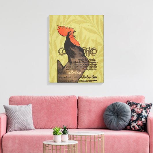 Rooster Steinlen Cocorico Französische Kunst Leinwanddruck (Insitu (Wohnzimmer))