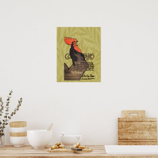Rooster Steinlen Cocorico Französische Kunst Poster (Küche)
