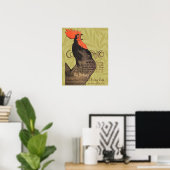 Rooster Steinlen Cocorico Französische Kunst Poster (Heimbüro)