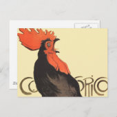 Rooster Steinlen Cocorico Französische Kunst Postkarte (Vorne/Hinten)