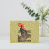 Rooster Steinlen Cocorico Französische Kunst Postkarte (Stehend Vorderseite)