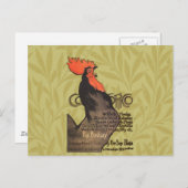Rooster Steinlen Cocorico Französische Kunst Postkarte (Vorne/Hinten)