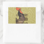 Rooster Steinlen Cocorico Französische Kunst Rechteckiger Aufkleber (Tasche)