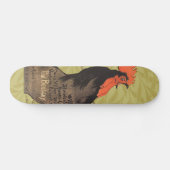 Rooster Steinlen Cocorico Französische Kunst Skateboard (Horizontal)