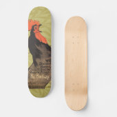 Rooster Steinlen Cocorico Französische Kunst Skateboard (Vorderseite)