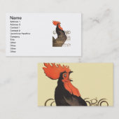 Rooster Steinlen Cocorico Französische Kunst Visitenkarte (Vorne/Hinten)