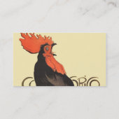 Rooster Steinlen Cocorico Französische Kunst Visitenkarte (Rückseite)