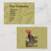 Rooster Steinlen Cocorico Französische Kunst Visitenkarte (Vorne/Hinten)