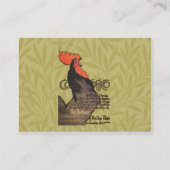 Rooster Steinlen Cocorico Französische Kunst Visitenkarte (Rückseite)