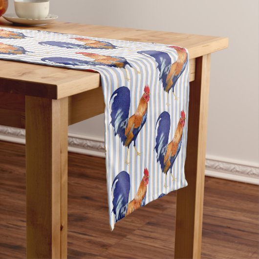 Rooster Stripes Table Runner Kurzer Tischläufer (Beispiel)