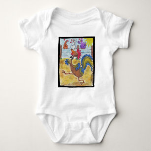 Rooster Strut Baby Strampler