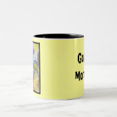 Rooster Strut Zweifarbige Tasse (Mittel)