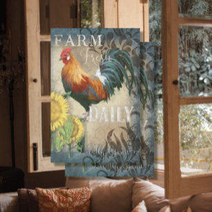 Rooster Sunflower Farm Fresh Cottagecore Seidenpapier