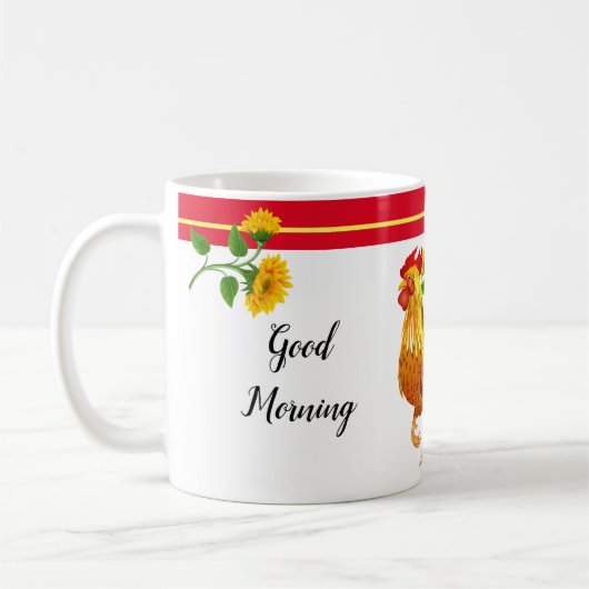Rooster Sunflower Tasse (Links)