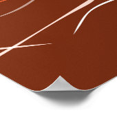 Rooster Sunset Orange Kitchenette Wand an Wand Kun Poster (Ecke)