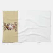 Rooster & Trauben Heraldic Crest, schlicht, Geschirrtuch (Horizontal)