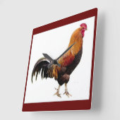 Rooster-Uhr Quadratische Wanduhr (Winkel)