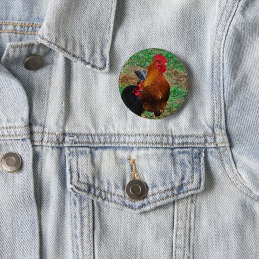 Rooster und Black Hen Button (Beispiel)