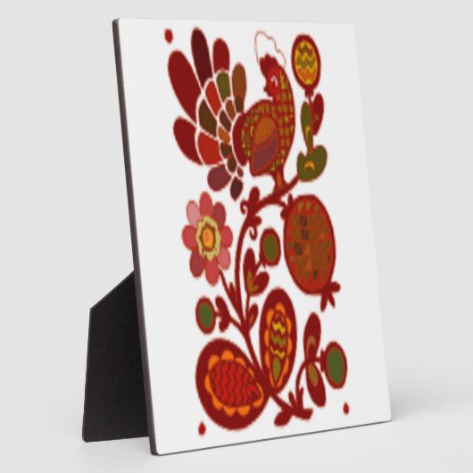 ROOSTER UND BLUME FOTOPLATTE (Seite)