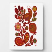 ROOSTER UND BLUME FOTOPLATTE (Vorderseite)