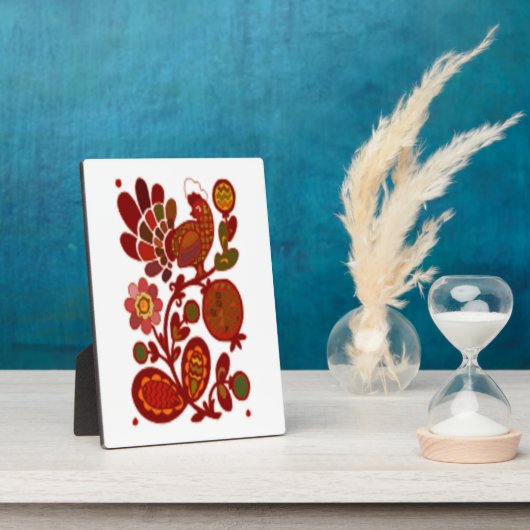ROOSTER UND BLUME FOTOPLATTE (Seite)