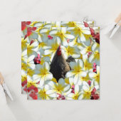 Rooster und Frangipanis, Karte (Vorderseite/Rückseite Beispiel)