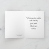 Rooster und Hen im Schnee Feiertagskarte (Innenseite)