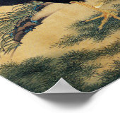 Rooster und Hen mit Hydrangeas Poster (Ecke)