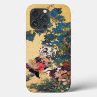 Rooster und Hen mit Hydrangeas von Ito Jakuchu