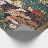 Rooster und Hen mit Hydrangeas von Ito Jakuchu Geschenkpapier (Ecke)