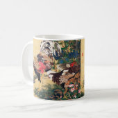Rooster und Hen mit Hydrangeas von Ito Jakuchu Kaffeetasse (Vorderseite Links)