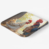 Rooster und Hen Spaß Pappteller (Gewinkelt)