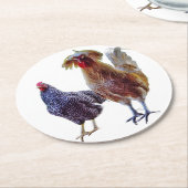 Rooster und Hen Untersetzer (Angewinkelt)
