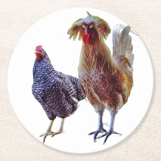 Rooster und Hen Untersetzer (Vorderseite)