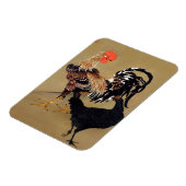 Rooster und Hen von Ito Jakuchu Magnet (Linke Seite)