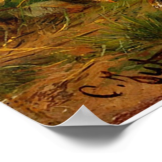 Rooster und Hens Carl Jutz Digital Elaboration Poster (Ecke)